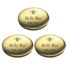 Honey House Naturals Baby Belly Bar Solid Lotion Bar in Gold Tin Case, 1.7 Oz. (Set of 3)