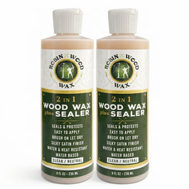 Robin Wood 2-in-1 Clear Magic Wax & Sealer: Ultimate Wood Protector & Enhancer, 8 Oz / 236 mL