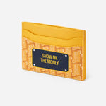 John Hatter SHOW ME THE MONEY Card Holder – Slim Minimalist Monochrome Leather Wallet for Men & Women, Premium Canvas & Cowhide Leather (4.13 x 2.95 In.)