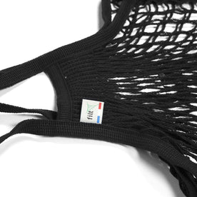The French Filt Le Fillet Regular Shoulder Carrying Cotton Net Shopping Bag - Filt Medium Bag in Black