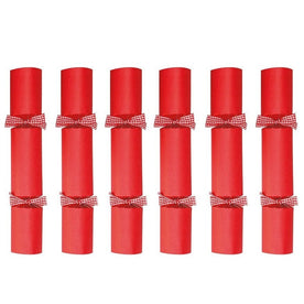Bon Bons Red Gingham Kraft Eco-Friendly, Handmade, High Quality Christmas Crackers - PX1803 (Pack of 6)