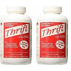 Thrift T-200 Alkaline Based Granular Drain Cleaner - 2 lb (2-Pack)