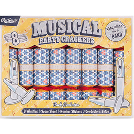 Ridley's Musical Christmas Party Crackers Set of Eight, 13 inch