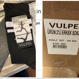 Vulpes Cushioned Cotton Training Socks for Men, 2 Pack