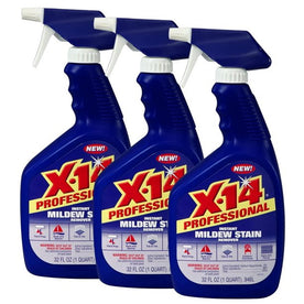 X-14 Professional Instant Mildew Stain Remover, [Non-Aerosol Trigger] - 32 Fl. Oz. [3 Pack]