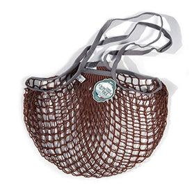 The French Filt Le Fillet Regular Shoulder Carrying Cotton Net Shopping Bag – Filt Medium Bag in Brown & Gray