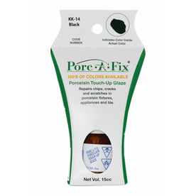 Porc-A-Fix Touch Up Repair Glaze Paint Kit to Match Kohler, Black (KK-14)