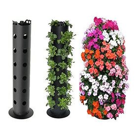 Apollo Exports Flower Tower Freestanding Vertical Planter, 3-Feet (3 Pack)