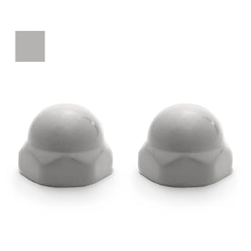 Replacement Ceramic Toilet Bolt Caps to Match American Standard Sterling Silver, Set of 2