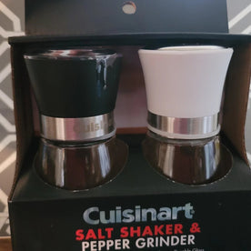 Cuisinart Salt Shaker & Pepper Grinder Set with Viewing Window Hold 6 Ounce Each