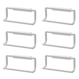 Kitchen Dish Towel Holder, Decorative Kitchen Hand Towel Holder For Cabinet, Pack of 6 (White)