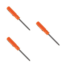 Lutz 2-IN-1 Pocket Size Orange Screwdriver, (Pack of 3)
