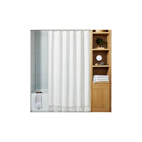 Haven Pique Organic Cotton Luxury Shower Curtain in Coconut Milk