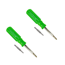 Lutz 6-IN-1 Ratcheting Screwdriver, Green (Pack of 2)