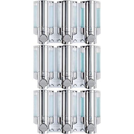 Better Living Products 76345 Aviva Three Chamber Dispenser, Chrome, 3 Pack