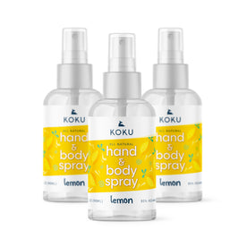 Lemon Set 2 - Pack of 3 Lemon Scented Hand Sanitizer Spray (3x3 Fl. Oz.)