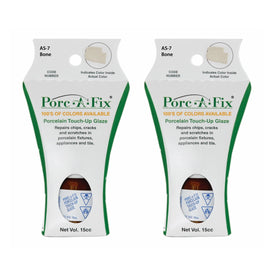 Porc-A-Fix Touch Up Repair Glaze Paint Kit to Match American Standard, Bone (AS-7) - Pack of 2