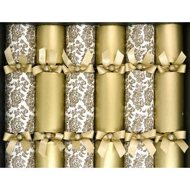 Celebration Crackers Gold Damask Heritage Crackers, 13 inch Crackers, 6 per Tray