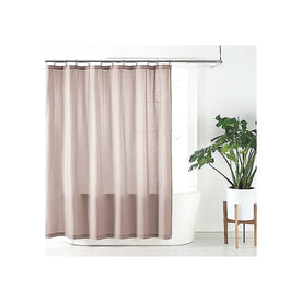 NestWell Fabric Shower Curtain Hemp Blend Solid Shadow - Gray (72" W × 98" L)