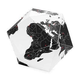 Here The Personal 3 Dimensional Globe by Countries Black (Small) - Palomar