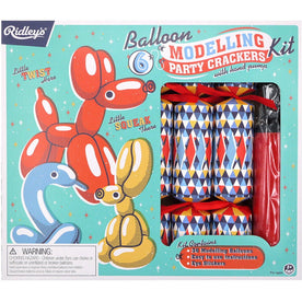 Ridley's Balloon Modelling Christmas Cracker Set of Six, 12 inch RD0110