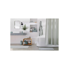 Haven Double Gauze Organic Cotton Shower Curtain in Sky Green (54 x 80 Inch)