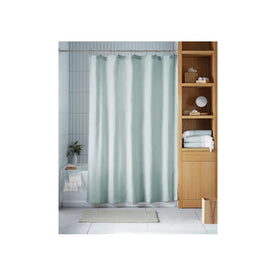 Haven Double Gauze Organic Cotton Shower Curtain in Sky Green (54 x 80 Inch)