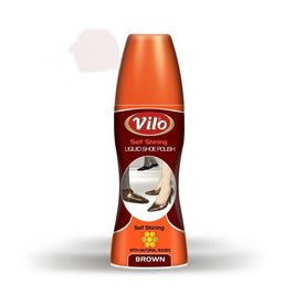 Vilo Liquid Shoe Polish and Leather Care 80 ml - Brown