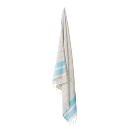 Bello Handwoven Turkish Beach Towel, Odel Linen Turquoise, Quick Dry Highly Absorbent Sand-Free Versatile for Beach, Spa, Home, Peshtemal Towel (39 x 66.9 Inches)