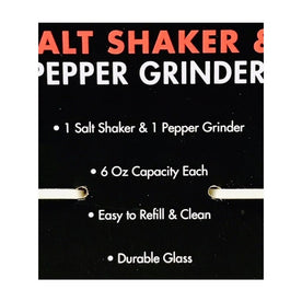 Cuisinart Salt Shaker & Pepper Grinder Set with Viewing Window Hold 6 Ounce Each