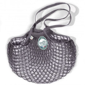 The French Filt Le Fillet Regular Shoulder Carrying Cotton Net Shopping Bag – Filt Medium Bag in Dark Gray