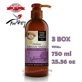 Eyup Sabri Tuncer Natural Argan Oil Hand and Body Lotion - 250 ML (3 Pack)