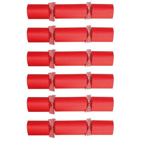 Bon Bons Red Gingham Kraft Eco-Friendly, Handmade, High Quality Christmas Crackers - PX1803 (Pack of 6)