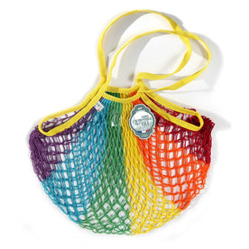 The French Filt Le Fillet Regular Shoulder Carrying Cotton Net Shopping Bag, Set of 2, Medium (Rainbow)