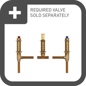 Moen T920BN Kingsley Two-Handle Deck Mount Roman Tub Faucet Trim Kit, Valve Required, Brushed Nickel