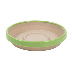 Bloem Terra Two-Tone Saucer 8" Taupe w/Honey Dew