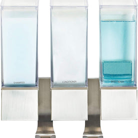 Better Living LINEA Luxury Triple Shower Dispenser: Brushed Nickel 82369