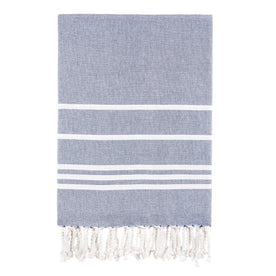 Bello Handwoven Turkish Beach Towel, Vartan Black & White, Quick Dry Highly Absorbent Sand-Free Versatile for Beach, Spa, Home, Peshtemal Towel (39 x 66.9 Inches)