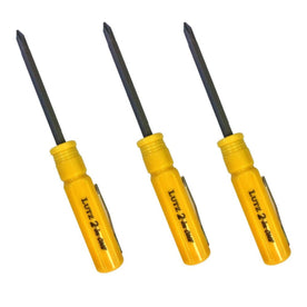 Lutz 2 In 1 Pocket Size Yellow Screwdriver (Pack of 3)