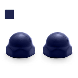 Replacement Ceramic Toilet Bolt Caps to Match American Standard Royal Copenhagen Blue, Set of 2