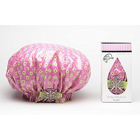 Dry Divas He Loves Me, He Loves Me Not Bouffant Designer Shower Cap