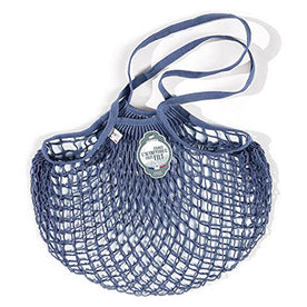 The French Filt Le Fillet Shoulder Carrying Cotton Shopping Bag - Vintage Blue - Medium (Set of 2)
