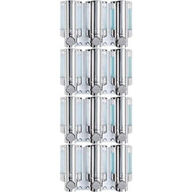 Better Living Products 76345 Aviva Three Chamber Dispenser, Chrome, 4 Pack