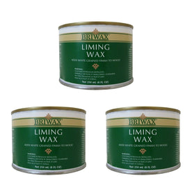 Briwax Liming Wax Adds White Grained Finish to Wood, 250 ML / 8 Fl. Oz. (Pack of 3)
