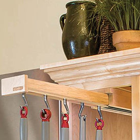 Glideware 16in 5-Hook Organizer Blum Soft Close Maple