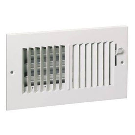 Hart & Cooley 661 Series 6X4 W, Two-Way Steel for Sidewall/Ceiling Register - White
