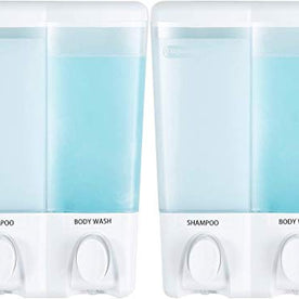 Better Living Products Clear Choice Dispenser, Two Chamber, White - 2 Pack
