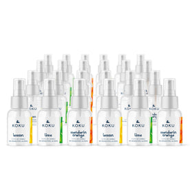 Citrus Set 7 - Pack of 24 Lemon-Lime-Mandarin Orange Scented Hand Sanitizer Spray, 24x1.2 Fl. Oz. (Eight of Each)