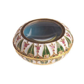 Cloisonne Magnifying Glass Trinket Box in A Beautiful Gift Box