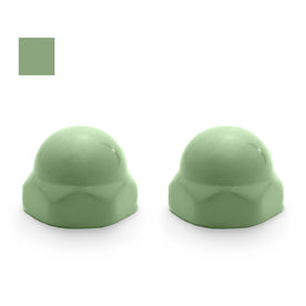 Eljer Color Replacement Ceramic Toilet Bolt Caps - Set of 2 - Pastel Green